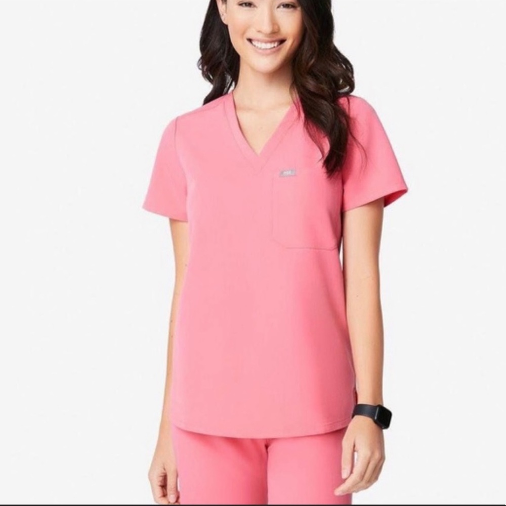 Neon pink figs scrubs